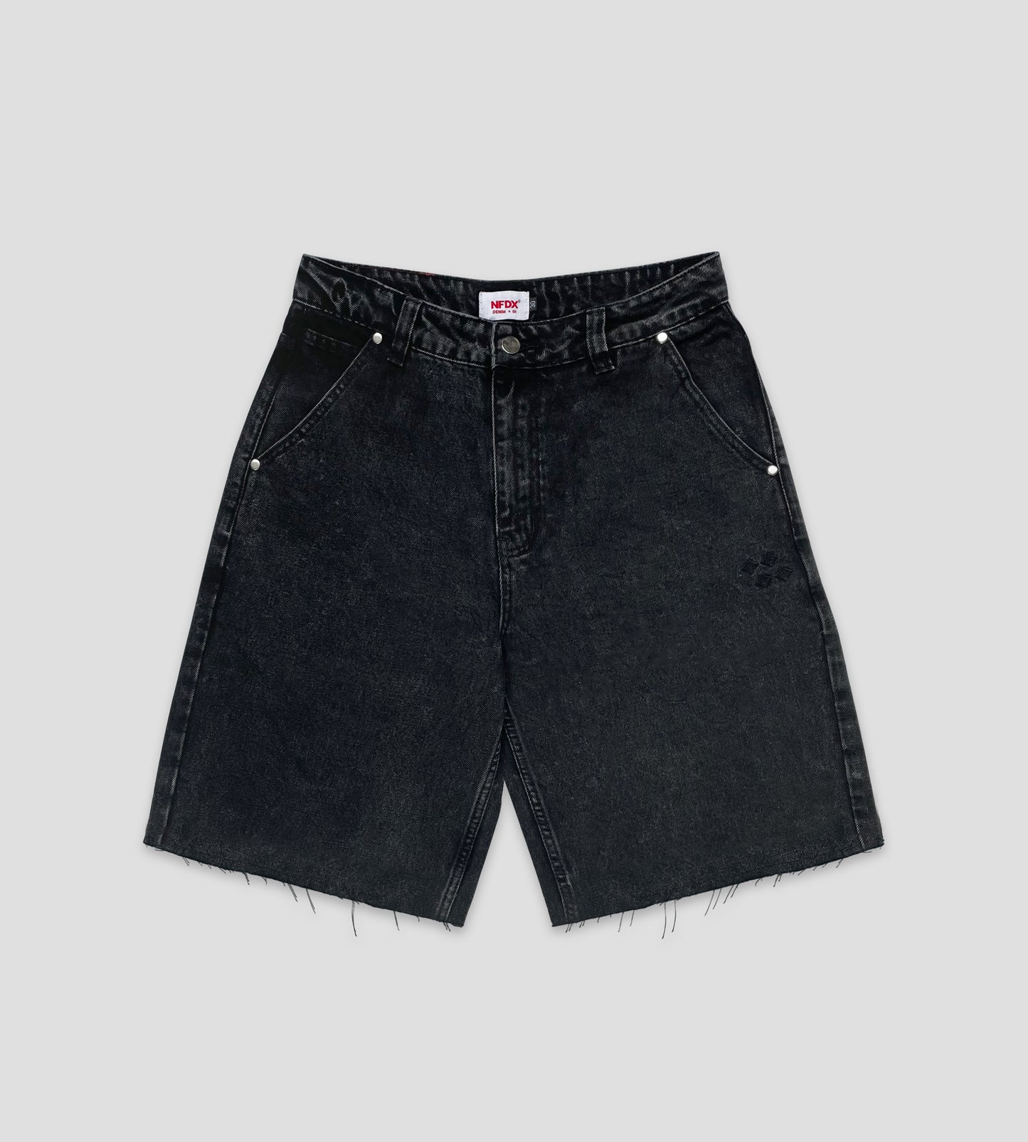Patch Denim Shorts