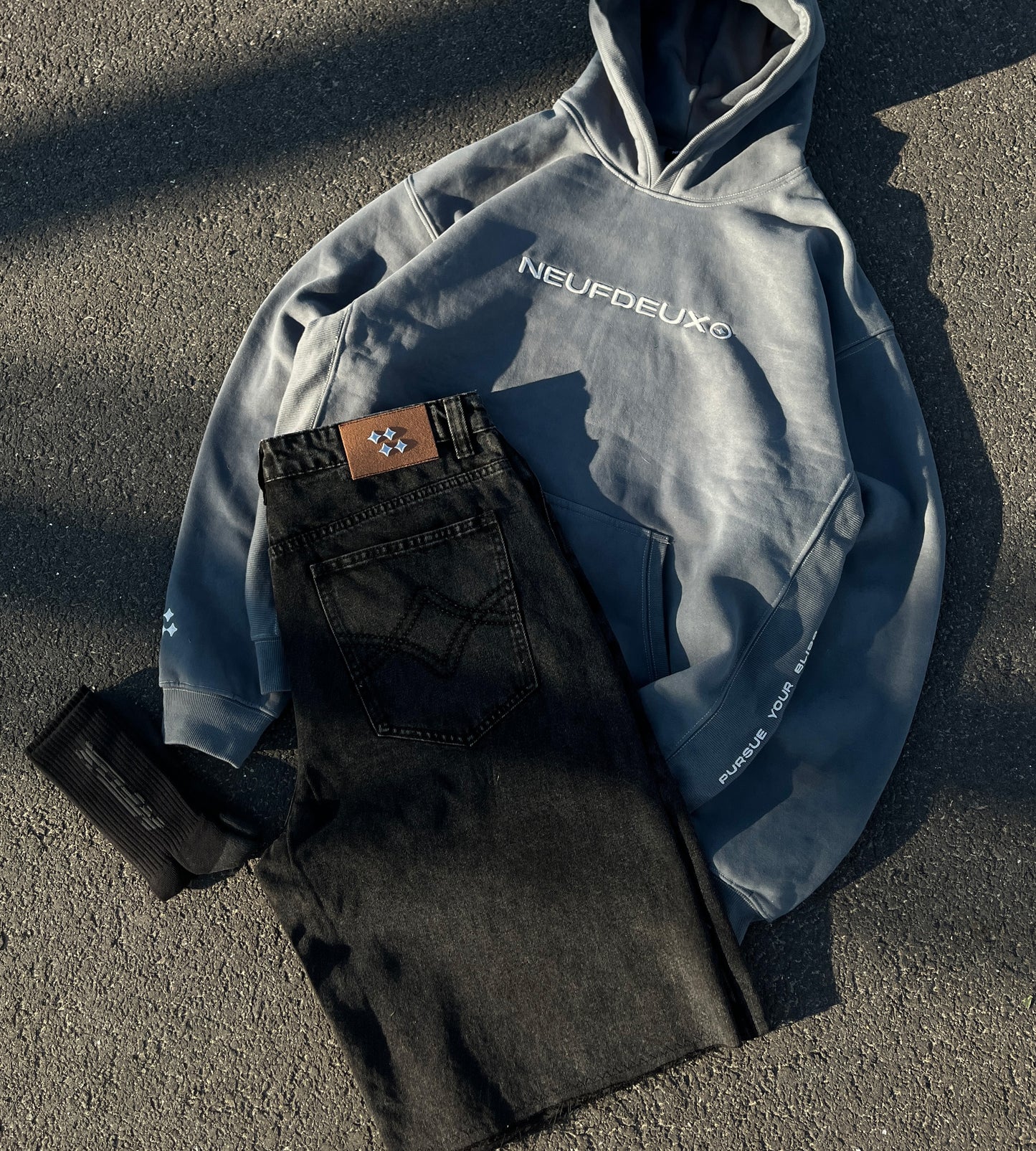 Patch Denim Shorts