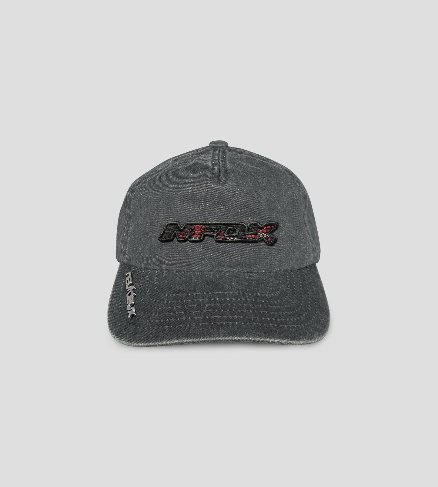 Pinned Visor Cap - Black/Red
