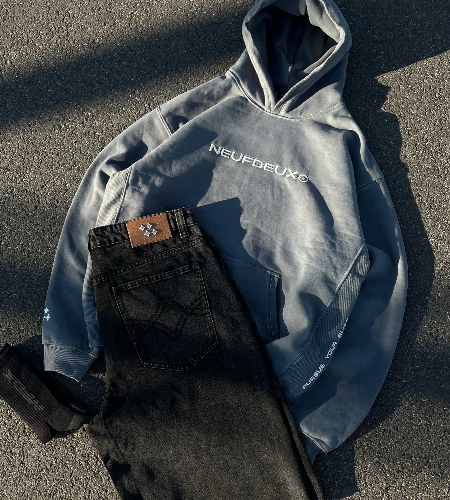 Ribbed Hoodie - Dyed Grey