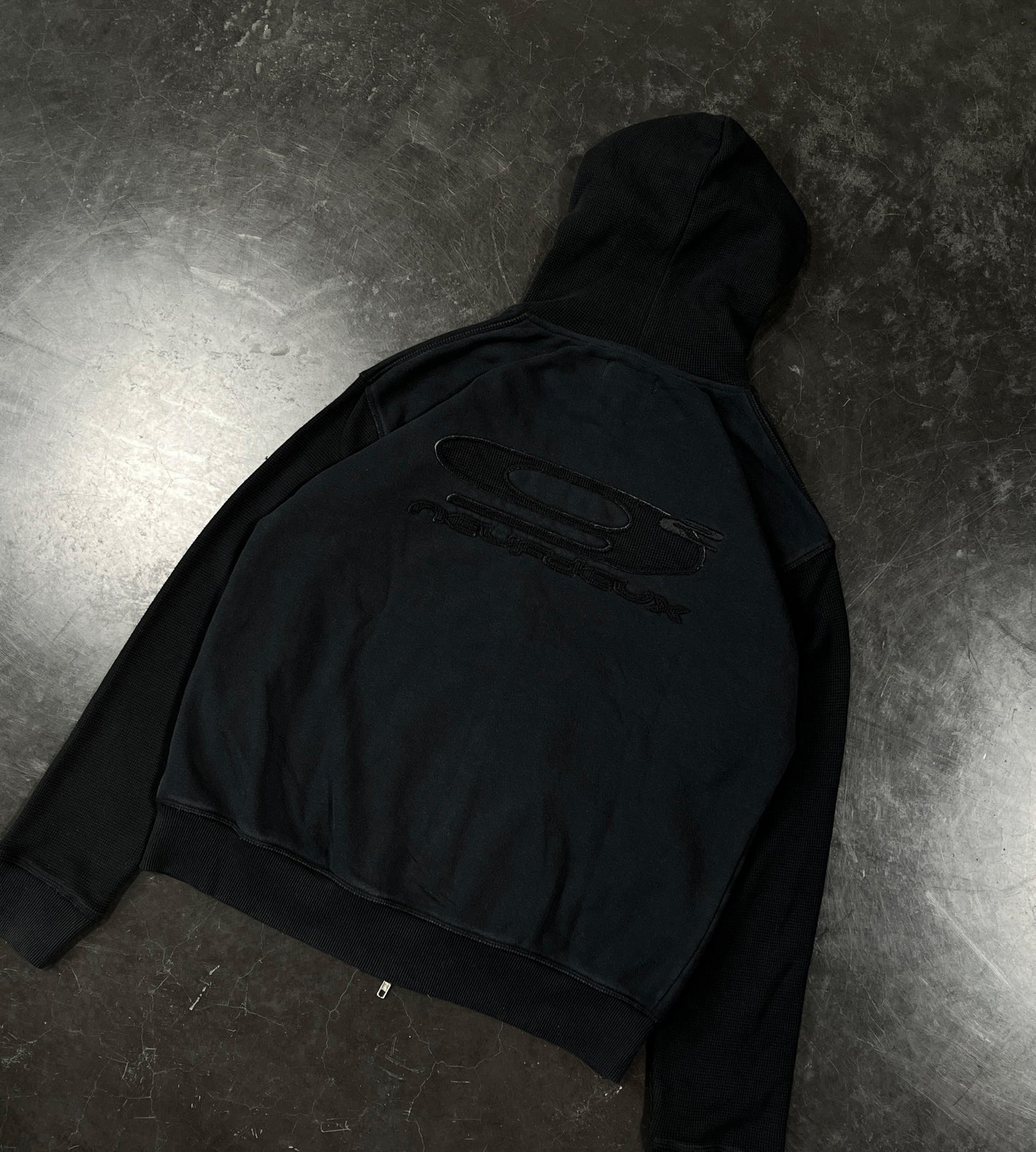 Airco Waffle Zip-Hoodie - Black
