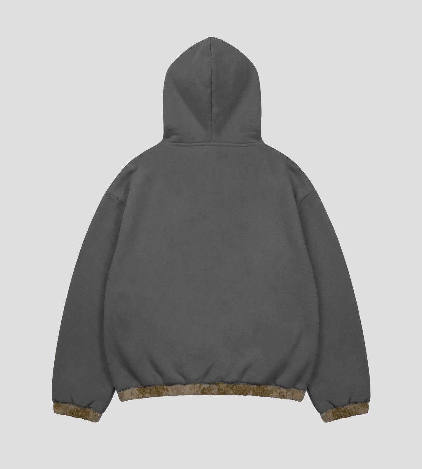 Badland Camo Reversible Hoodie/Jacket - Charcoal