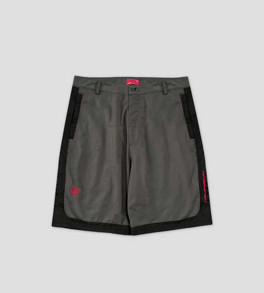 Diamond Ripstop Shorts - Gray/Black