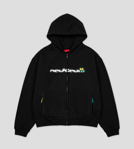 Melt Zip-Hoodie - Black
