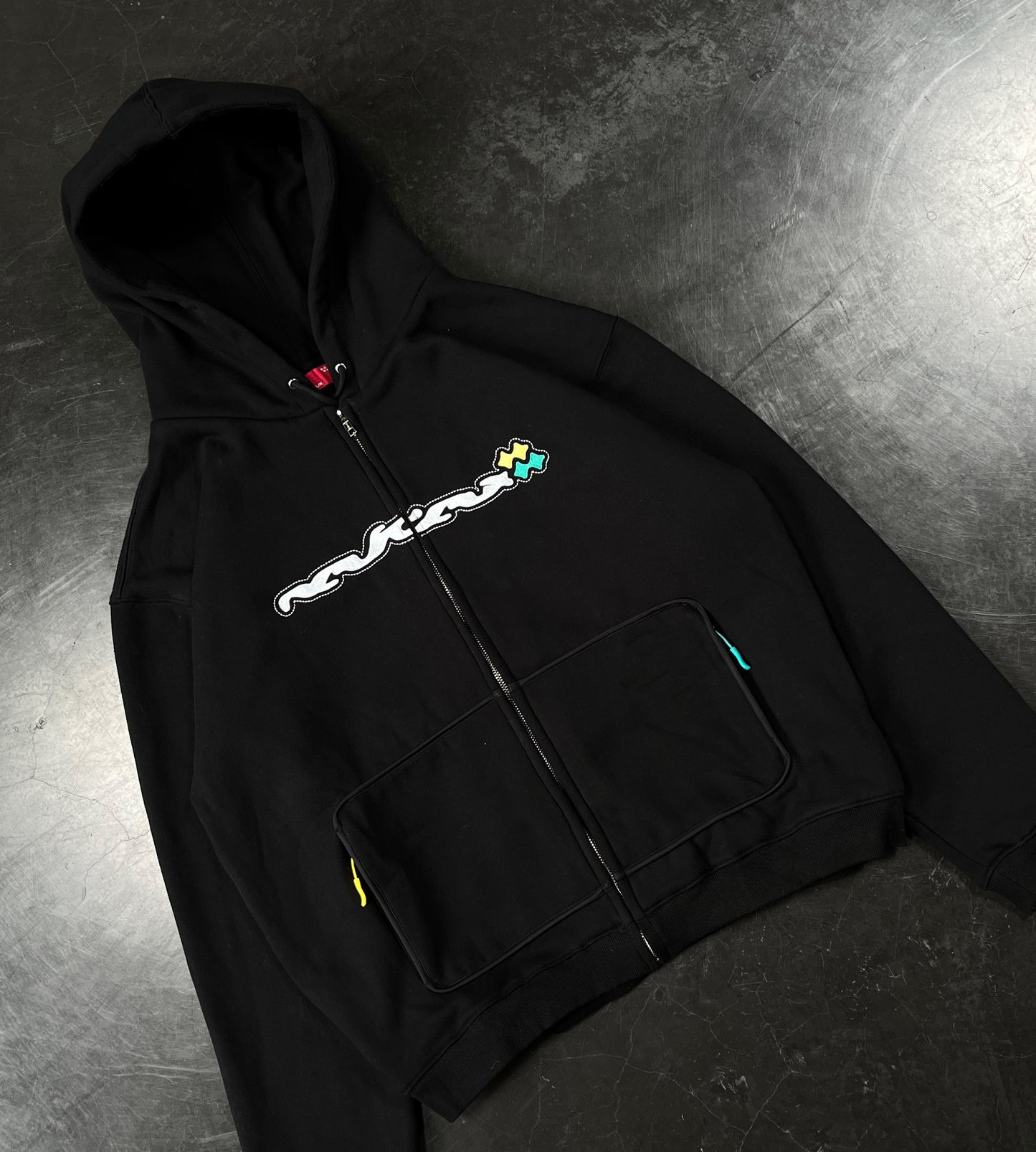 Melt Zip-Hoodie - Black