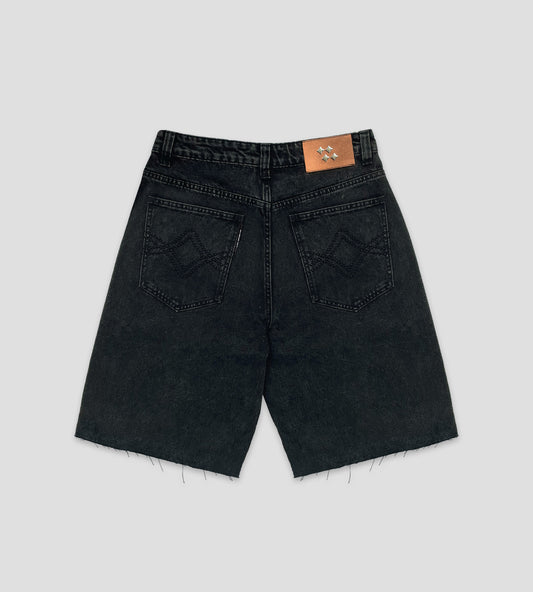 Patch Denim Shorts