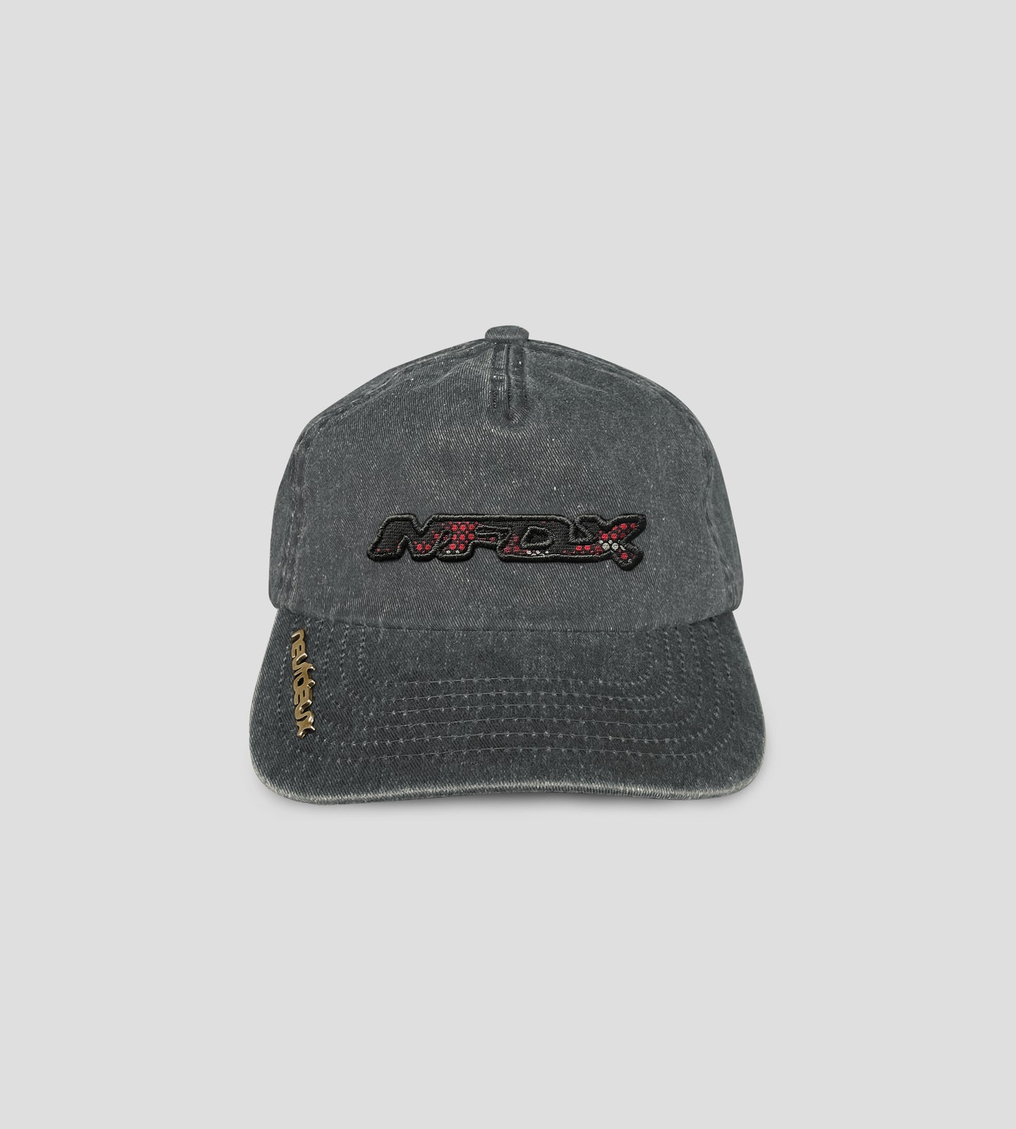 Pinned Visor Cap - Black/Red