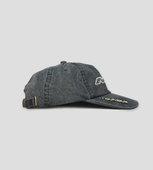 Pinned Visor Cap - Black/White