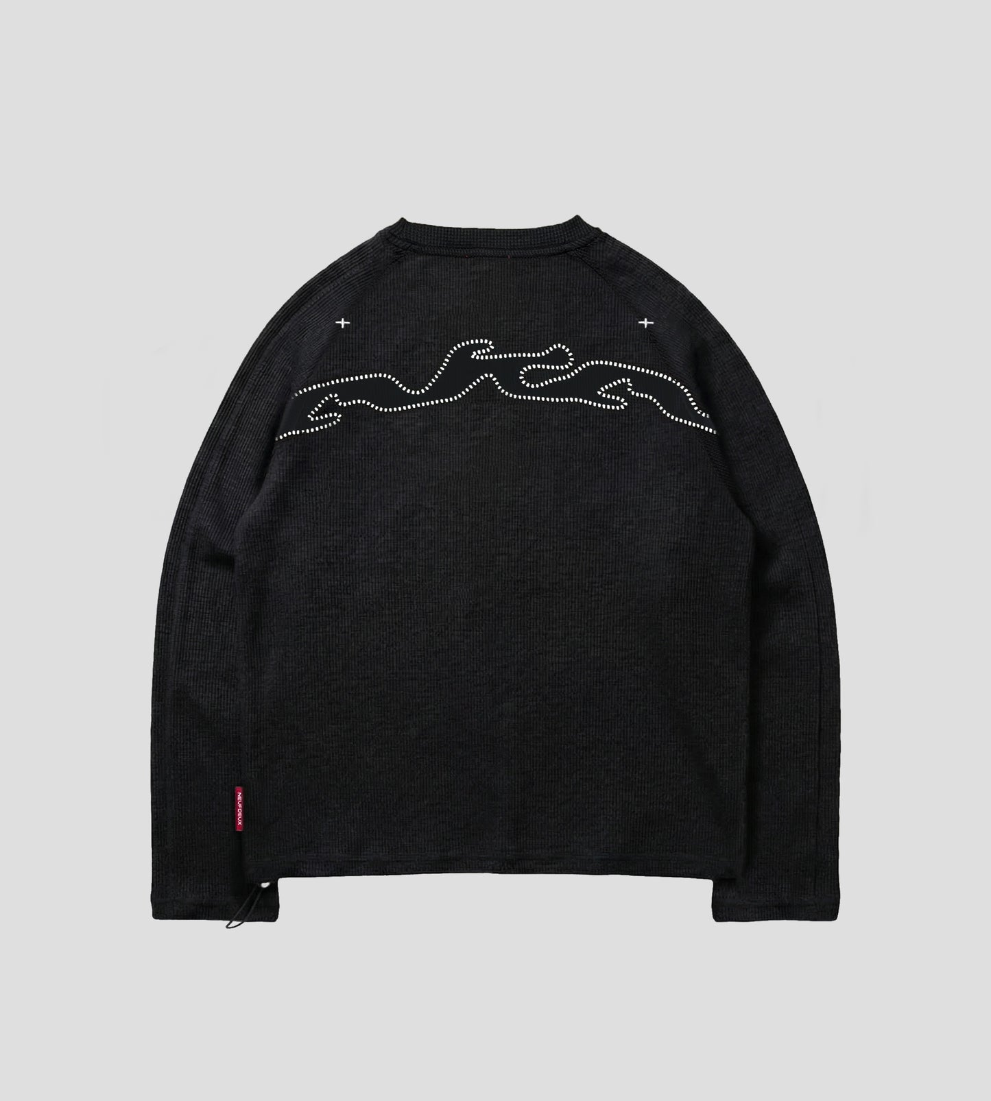 Cross Waffle Longsleeve - Black