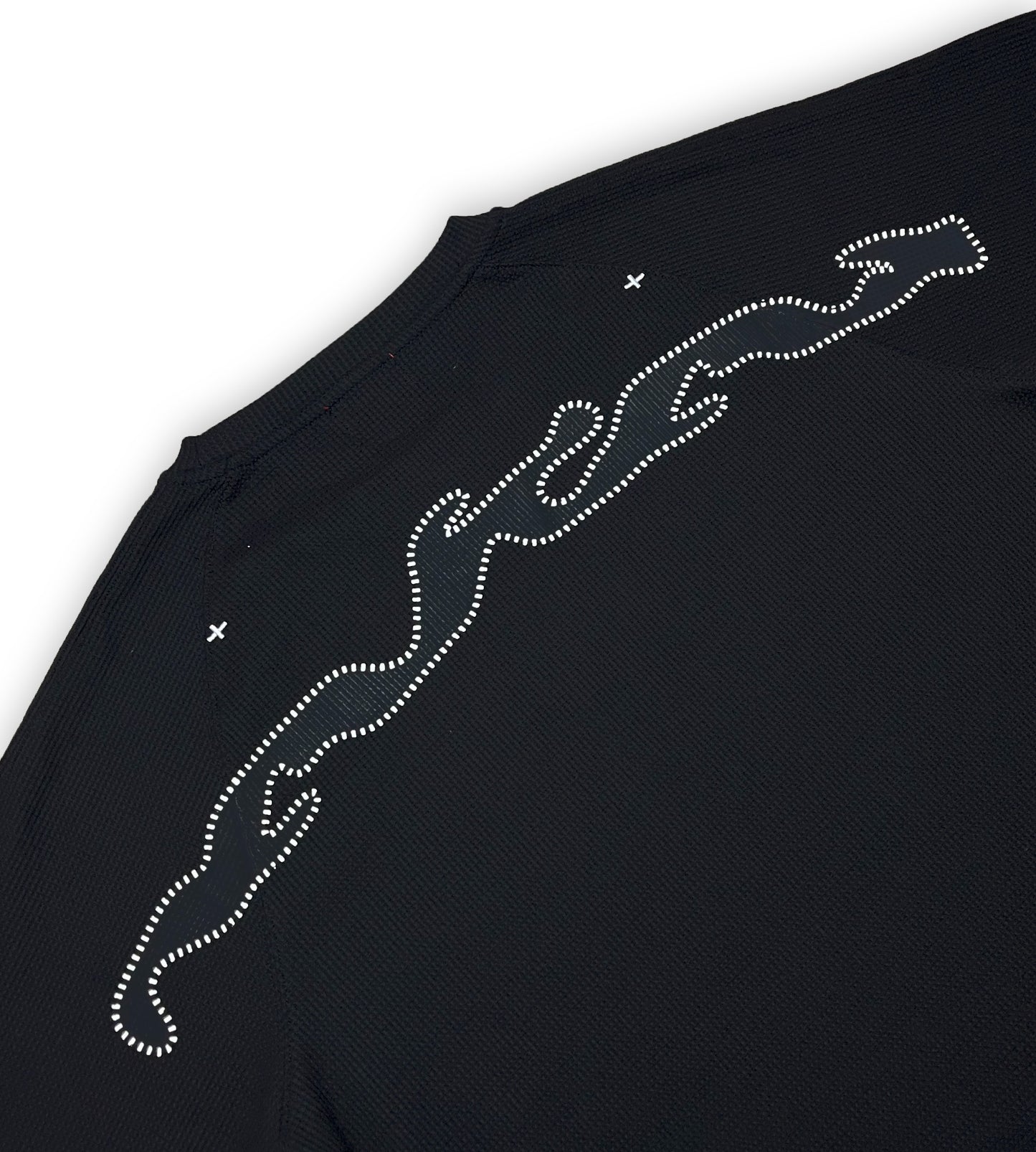 Cross Waffle Longsleeve - Black