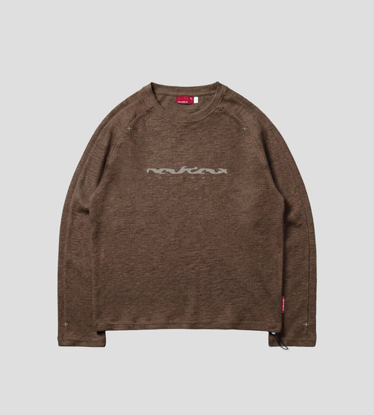 Cross Waffle Longsleeve - Chocolate