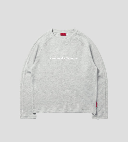 Cross Waffle Longsleeve - Light Grey